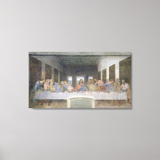 The Last Supper, 1495-97 2 Canvas Afdruk (Voorkant)