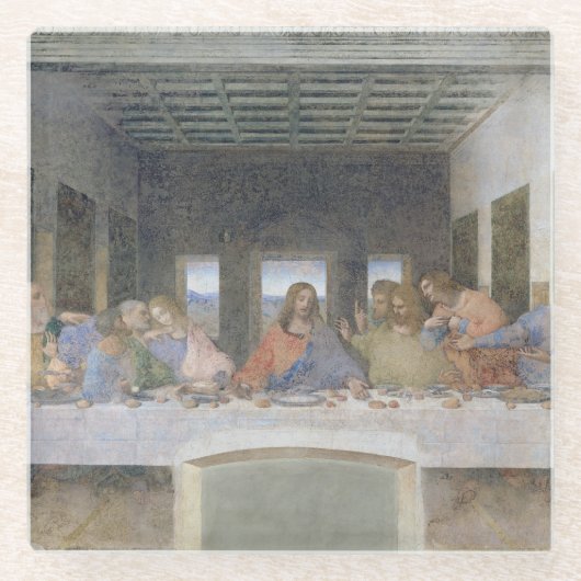 The Last Supper, 1495-97 2 Glazen Onderzetter (Voorkant)