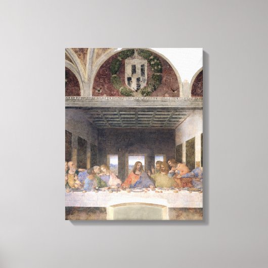 The Last Supper, 1495-97 3 Canvas Afdruk (Voorkant)