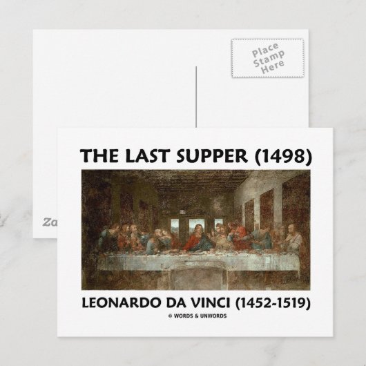 The Last Supper (1498) van Leonardo da Vinci Briefkaart (Voorkant / Achterkant)