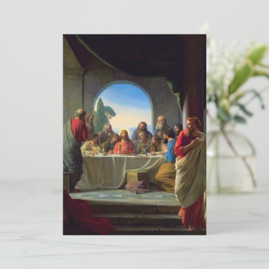 The Last Supper by Carl Bloch Bedankkaart (Staand voorkant)