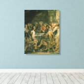 The Last Supper, c.1630-31 Canvas Afdruk (Insitu (Houten vloer))