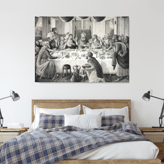 "The Last Supper" ingepakte canvas print (Insitu (Slaapkamer))