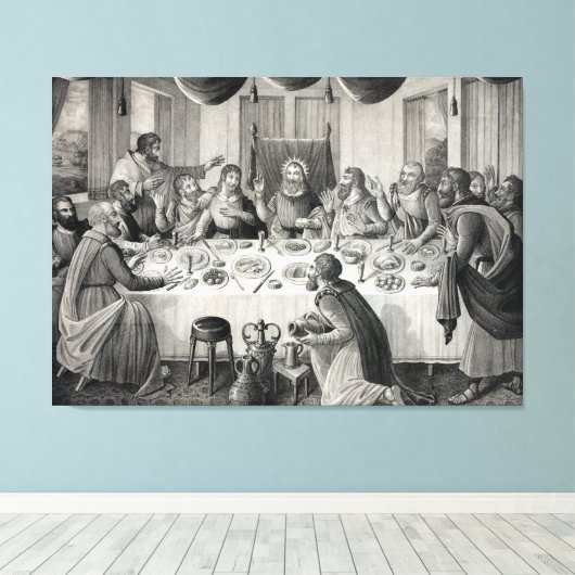 "The Last Supper" ingepakte canvas print (Insitu (Houten vloer))