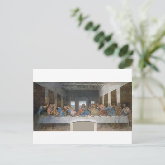 The Last Supper, Leonardo da Vinci, 1495-1498 Briefkaart (Staand voorkant)