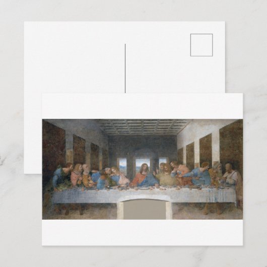 The Last Supper, Leonardo da Vinci, 1495-1498 Briefkaart (Voorkant / Achterkant)