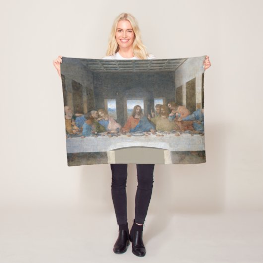 The Last Supper, Leonardo da Vinci, 1495-1498 Fleece Deken (In situ)