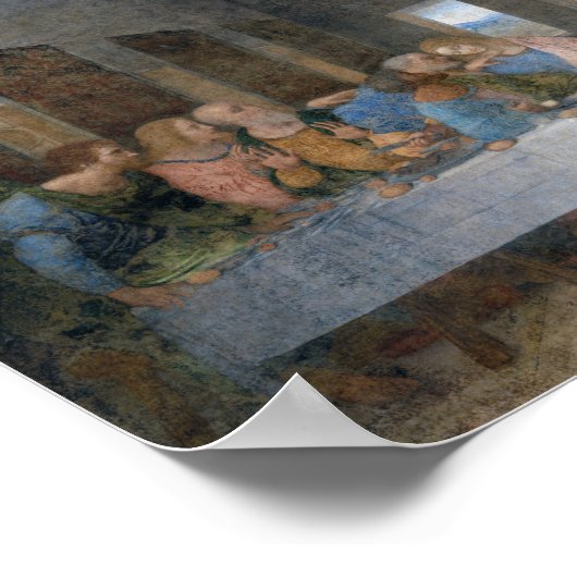 The Last Supper, Leonardo da Vinci, 1495-1498 Poster (Hoek)