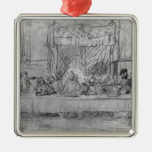 The Last Supper, na fresco door Leonardo da. Metalen Ornament