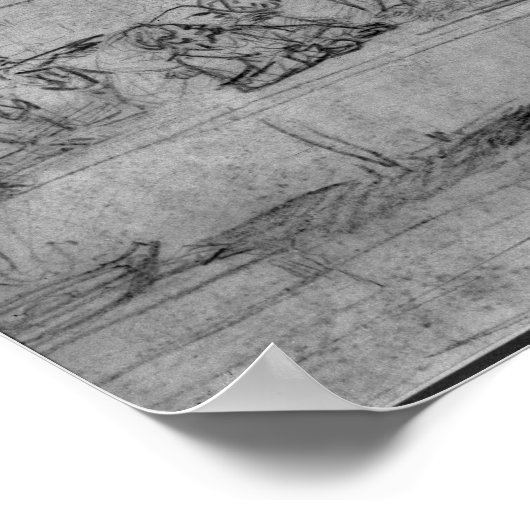 The Last Supper, na fresco door Leonardo da. Poster (Hoek)