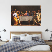 The Last Supper van Philippe de Champaigne (1648) Canvas Afdruk (Insitu (Slaapkamer))