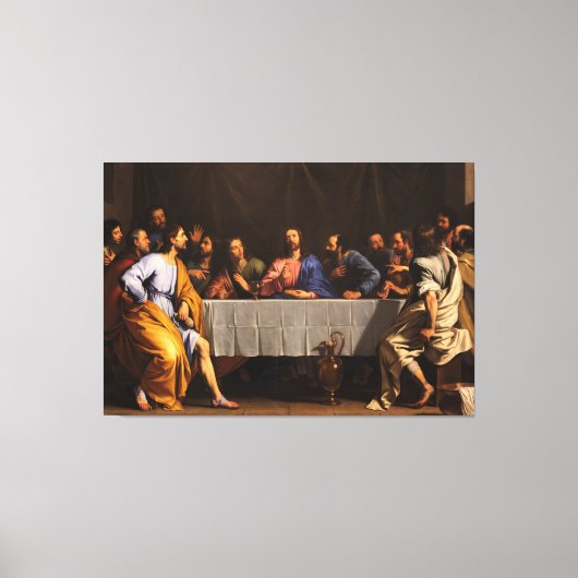The Last Supper van Philippe de Champaigne (1648) Canvas Afdruk (Voorkant)