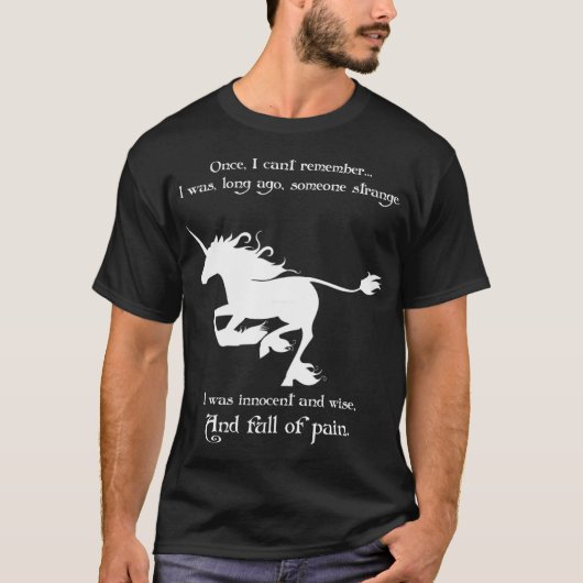 The Last Unicorn Running retro T-shirt (Voorkant)