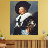 The Laughing Cavalier by Frans Hals (1624) Canvas Afdruk (Insitu (Woonkamer))
