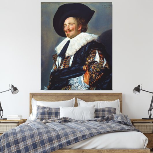 The Laughing Cavalier by Frans Hals (1624) Canvas Afdruk (Insitu (Slaapkamer))