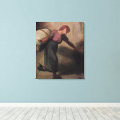 The Laundress, 1894 (olie op canvas) Canvas Afdruk (Insitu (Houten vloer))