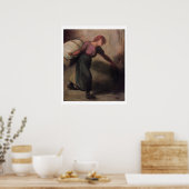 The Laundress, 1894 (olie op canvas) Poster (Keuken)