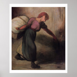 The Laundress, 1894 (olie op canvas) Poster