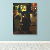 The Laundresses, 1899, door Theophile Steinlen Canvas Afdruk (Insitu (Houten vloer))