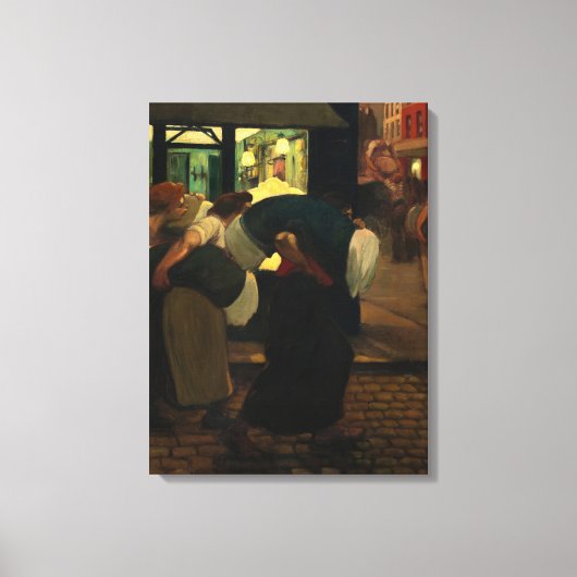 The Laundresses, 1899, door Theophile Steinlen Canvas Afdruk (Voorkant)