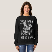 The Lawn Ranger Rides Again Cool Mowing Lawn Tract Trui (Voorkant volledig)