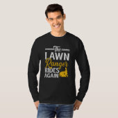 The Lawn Ranger Rides Again Landscaper Lawn Mower T-shirt (Voorkant volledig)