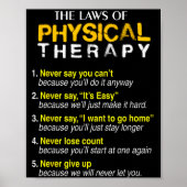 The Laws Of Physical Therapy Motivational Goals Pt Poster (Voorkant)