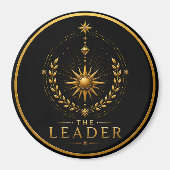 The Leader Leo Archetype Cirkelmagneet Magneet (Voorkant)