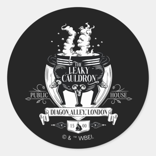 THE LEAKY CAULDRON™ Shop Graphic Ronde Sticker (Voorkant)
