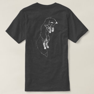"The Leap" Fox Jumping Dark Grey Mannen T-shirt