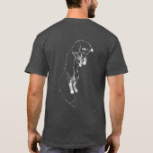 "The Leap" Fox Jumping Dark Grey Mannen T-shirt (Achterkant)