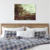 The Leaping Horse, c.1825 (olie op canvas) Canvas Afdruk (Insitu (Slaapkamer))