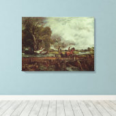The Leaping Horse, c.1825 (olie op canvas) Canvas Afdruk (Insitu (Houten vloer))