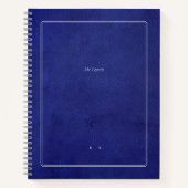 The Legacy | Indigo Leather & Silver Scholar Notitieboek (Voorkant)