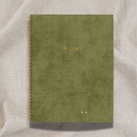 The Legacy | Personalized Author Green Notitieboek