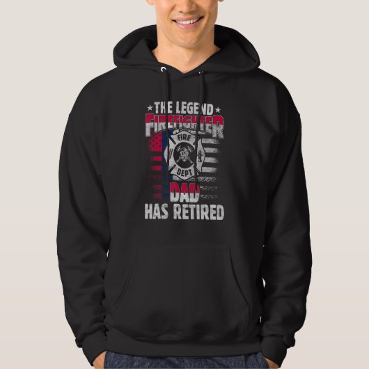 The Legend Firefighter Dad Has Retired  Retired Da Hoodie (Voorkant)