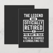 the legend Has Officially Retired Bedankkaart (Voorkant / Achterkant)