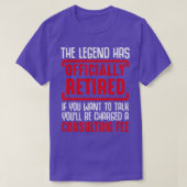 The Legend Has Officially Retired Funny Retirees G T-shirt (Design voorkant)