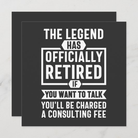 the legend Has Officially Retired Kaart (Voorkant / Achterkant)