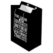 the legend Has Officially Retired Medium Cadeauzakje (Voorkant Gekanteld)