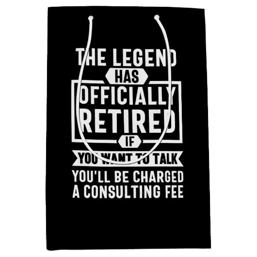 the legend Has Officially Retired Medium Cadeauzakje (Voorkant)
