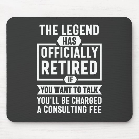 the legend Has Officially Retired Muismat (Voorkant)