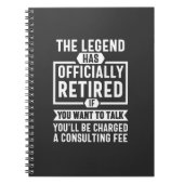 the legend Has Officially Retired Notitieboek (Voorkant)