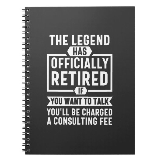 the legend Has Officially Retired Notitieboek (Voorkant)