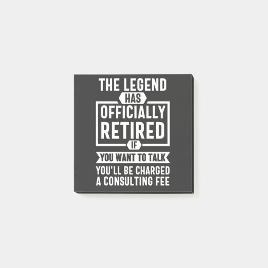 the legend Has Officially Retired Post-it® Notes (Voorkant)