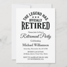 The Legend has officially retired Retirement party