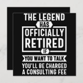 the legend Has Officially Retired Save The Date (Voorkant / Achterkant)