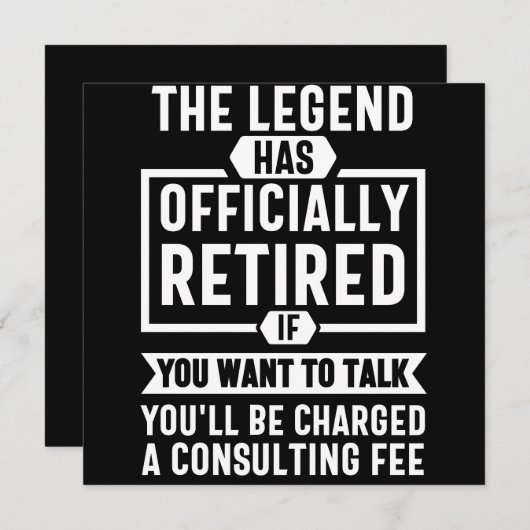 the legend Has Officially Retired Save The Date (Voorkant / Achterkant)