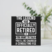 the legend Has Officially Retired Save The Date (Staand voorkant)