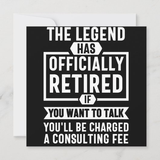 the legend Has Officially Retired Save The Date (Voorkant)